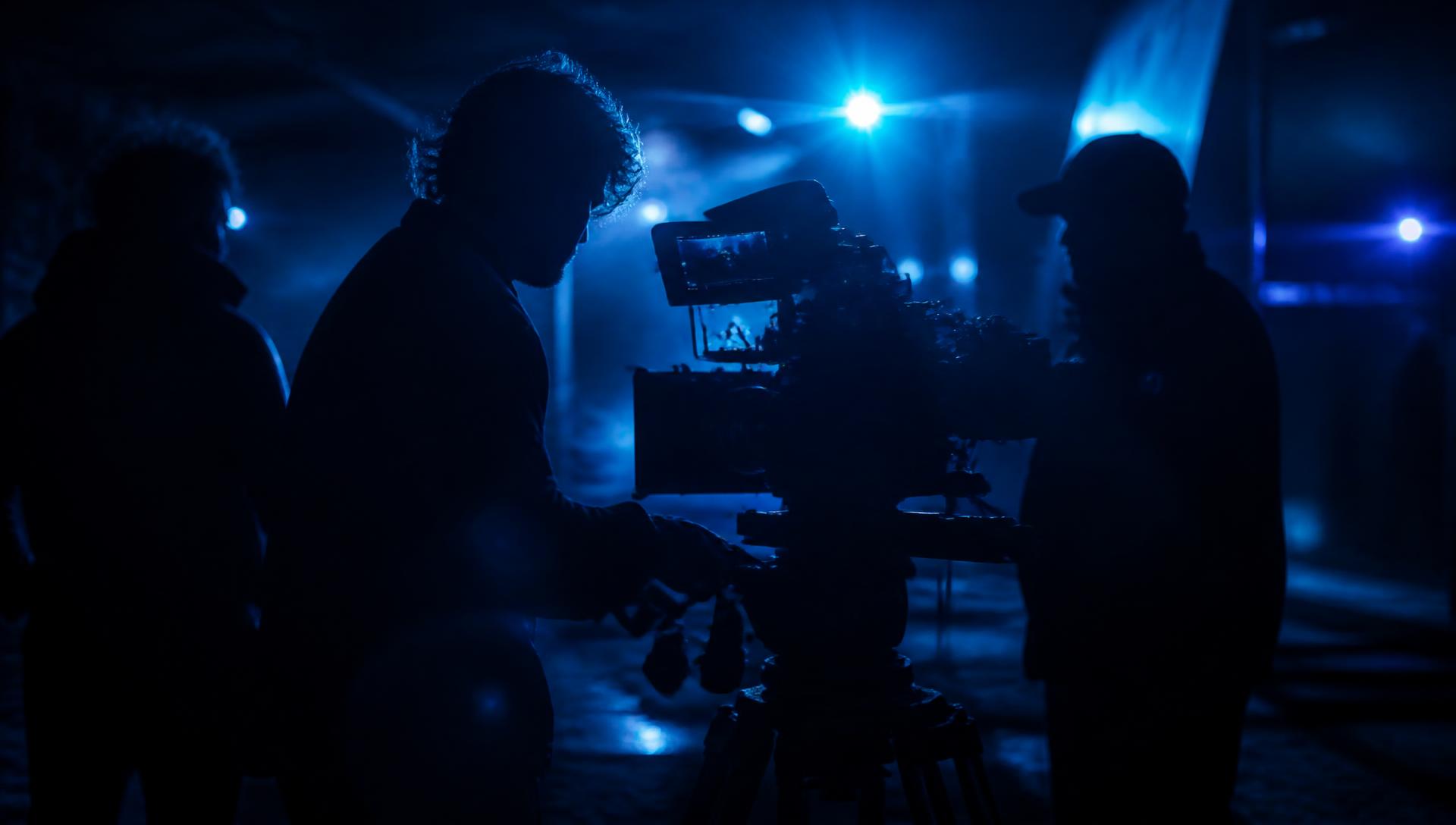 Magnet Media production crew filming on set with cinema camera